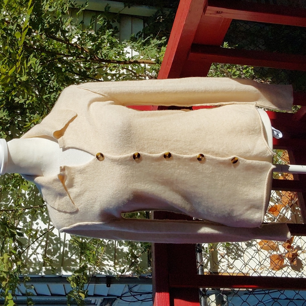 Free people Elegant Cream Button-Up Sweater